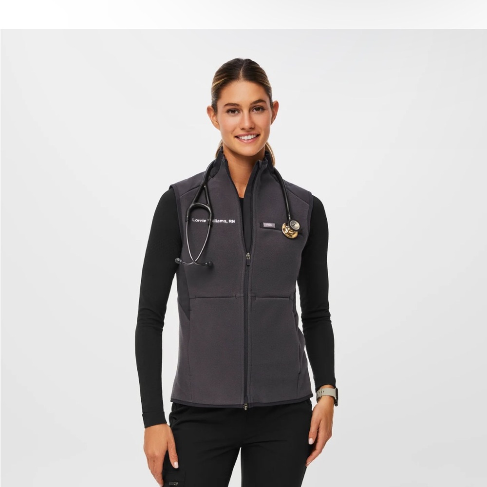 Figs On Shift Vest M deep charcoal
